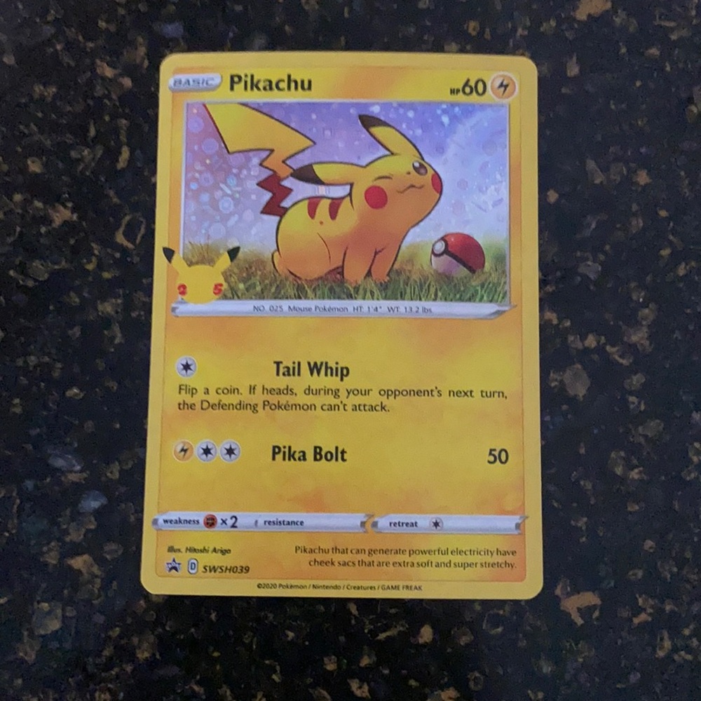 Pikachu 25th Anniversary Stamped General Mills Gem pikachu-25th-anniversary-stamped-general-mills-gem